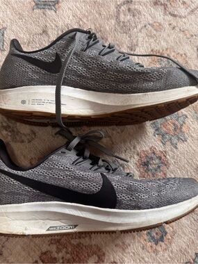 Nike Air Zoom Pegasus 36 Running Shoes – Gunsmoke/Oil Grey – big kid Size 7